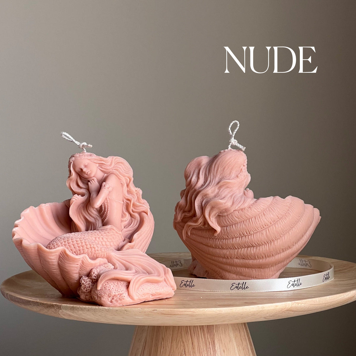 Mermaid Soy Wax Candle: Sculptural Woman Statue Candle-2