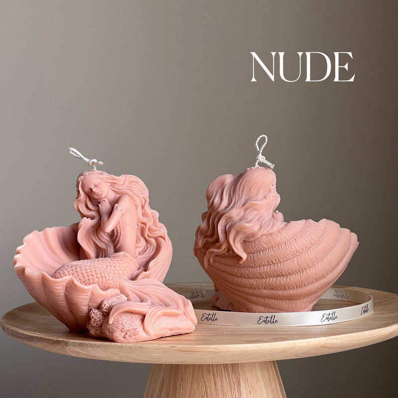 Mermaid Soy Wax Candle: Sculptural Woman Statue Candle-2