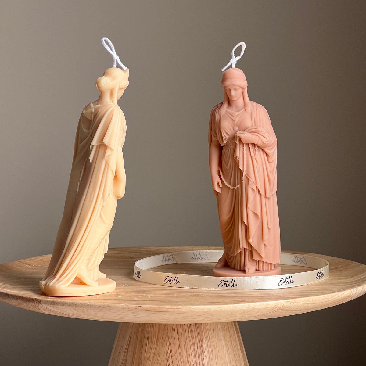 Zenobia Goddess Soy Candle: Greek Statue, Coffee Table Decor-2