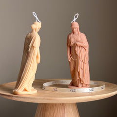 Zenobia Goddess Soy Candle: Greek Statue, Coffee Table Decor-2