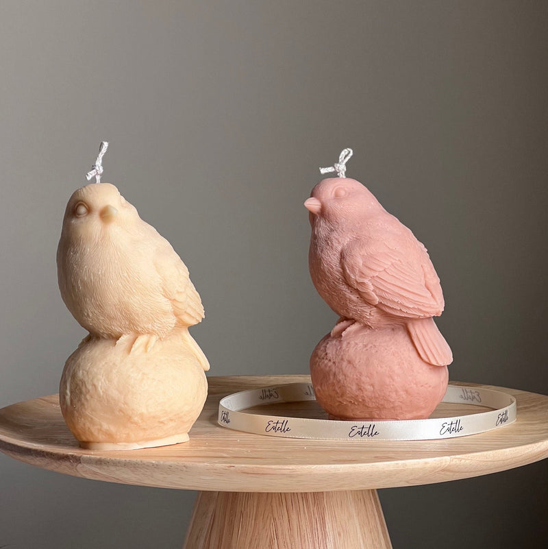 Handmade Bird Soy Wax Candle: Sculptural Home Decor Gift-1