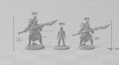 Oni Clan Orc Fighter C dnd mini - Artisan Guild | Orc | Demon | Female | Barbarian | Pathfinder | Monk | TTRPG, Wargaming, Monster, Half-Orc-2
