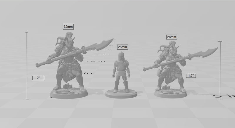 Oni Clan Orc Fighter C dnd mini - Artisan Guild | Orc | Demon | Female | Barbarian | Pathfinder | Monk | TTRPG, Wargaming, Monster, Half-Orc-2
