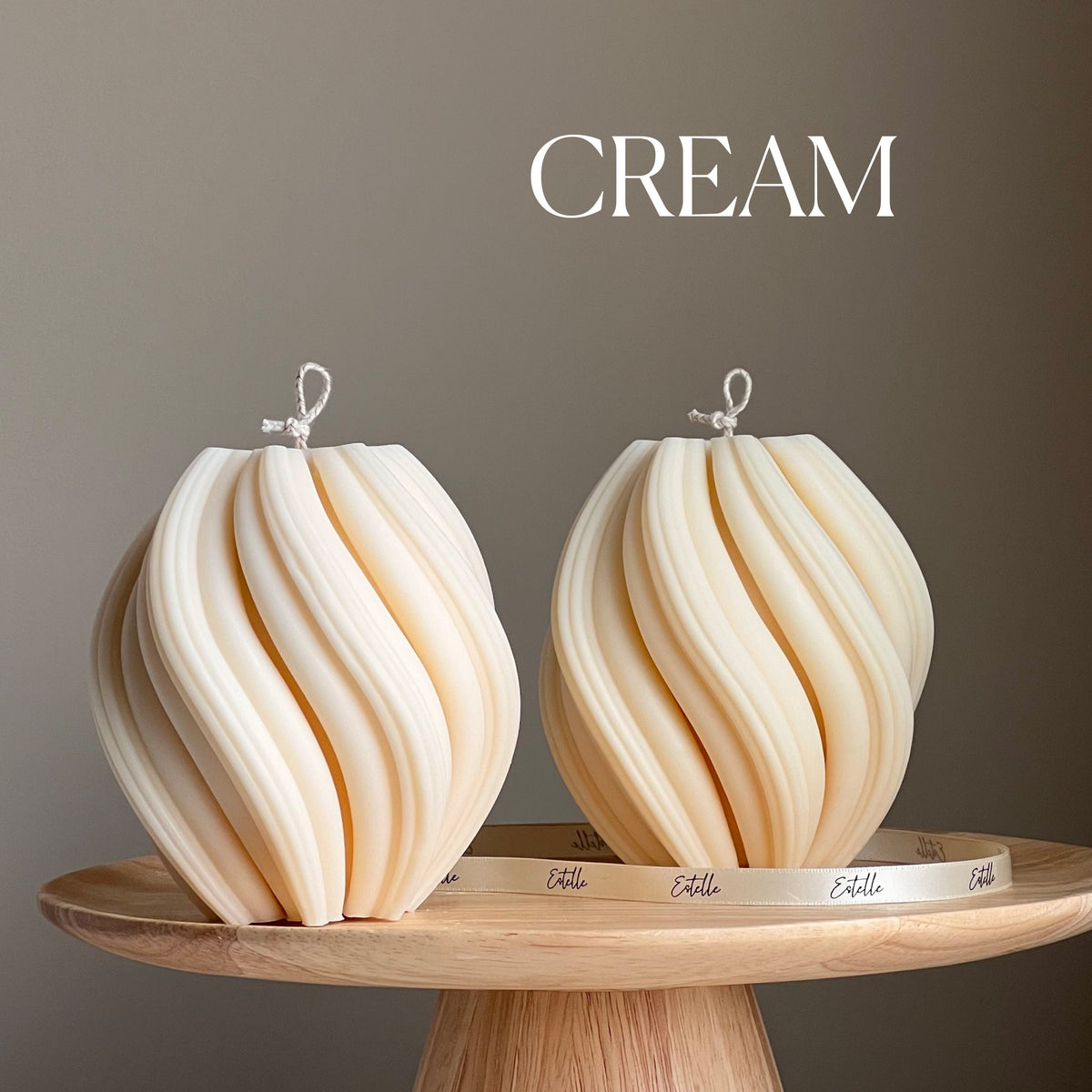 Large Swirl Soy Wax Candle | Home Decor-3