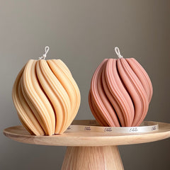 Large Swirl Soy Wax Candle | Home Decor-1