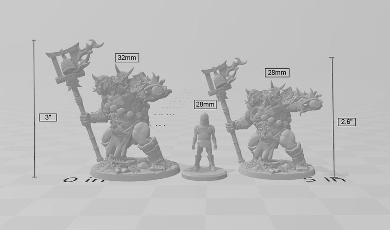 Oni Clan Ogre Magi mini - Artisan Guild | DnD | Ogre | Orc | Fantasy | Wizard | Sorcerer | Warlock | Monster | | Wargaming | Pathfinder-2