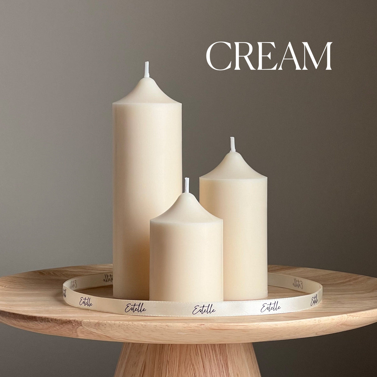 Handmade Soy Wax Pillar Candle: Unscented Decorative Candle-3