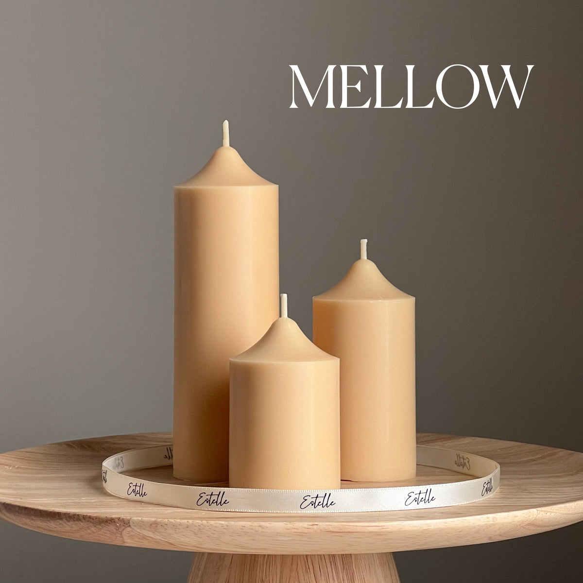 Handmade Soy Wax Pillar Candle: Unscented Decorative Candle-4