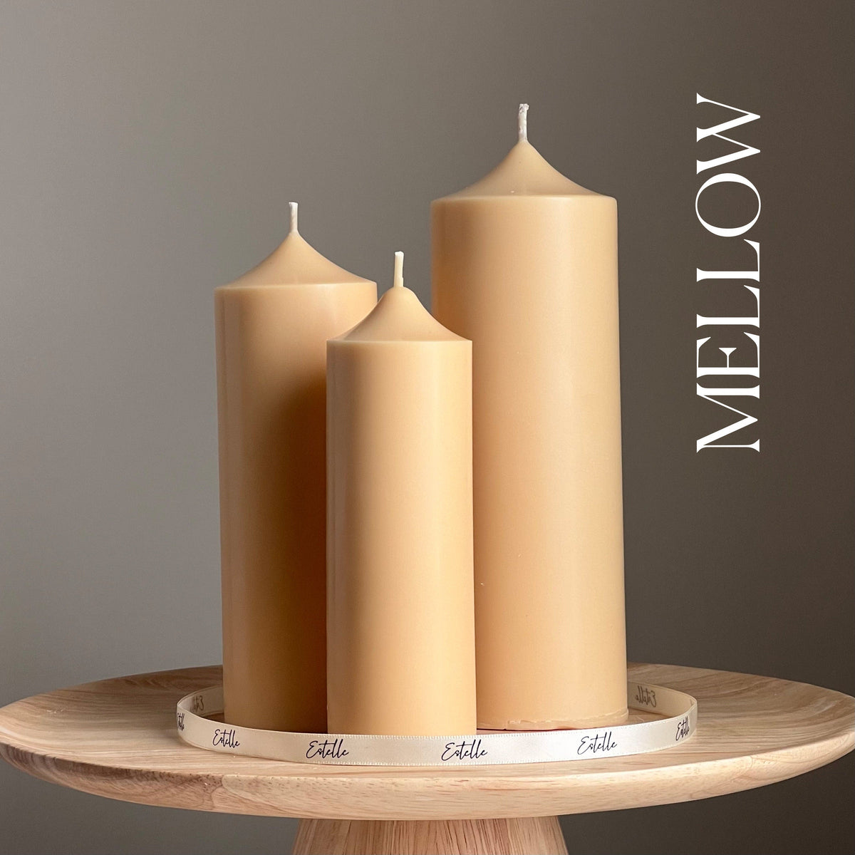 Handmade Soy Wax Pillar Candle: Unscented Decorative Candle-4