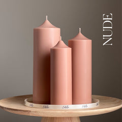 Handmade Soy Wax Pillar Candle: Unscented Decorative Candle-2