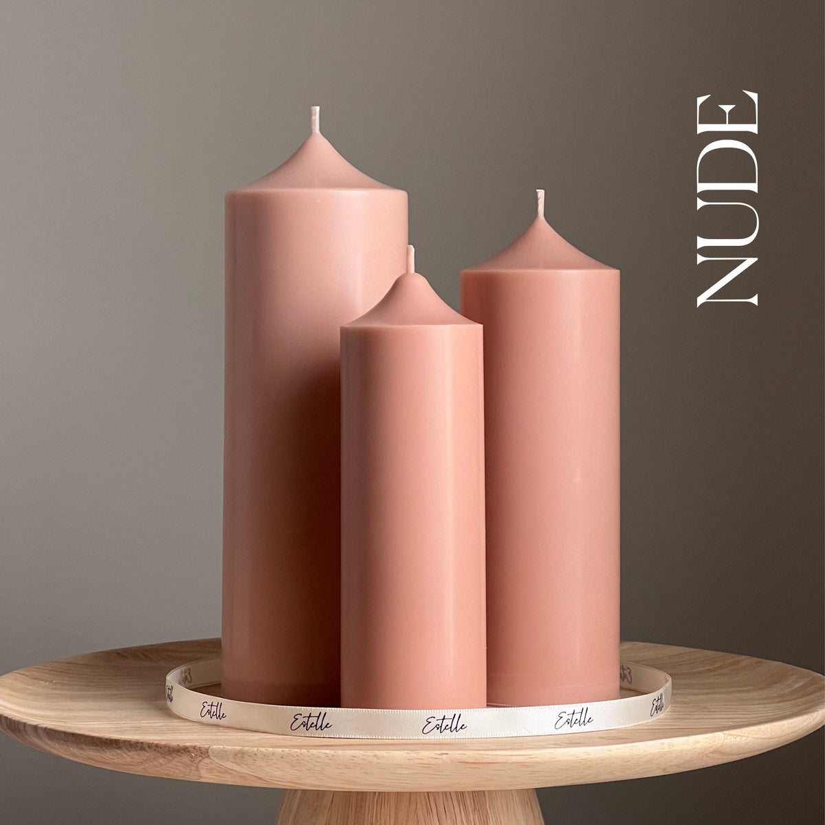 Handmade Soy Wax Pillar Candle: Unscented Decorative Candle-2