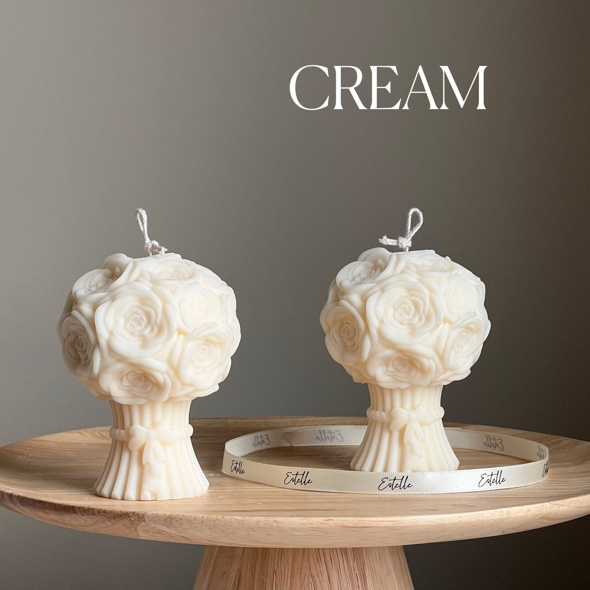 Sculptural Flower Bouquet Candle | Soy Wax Pillar-3