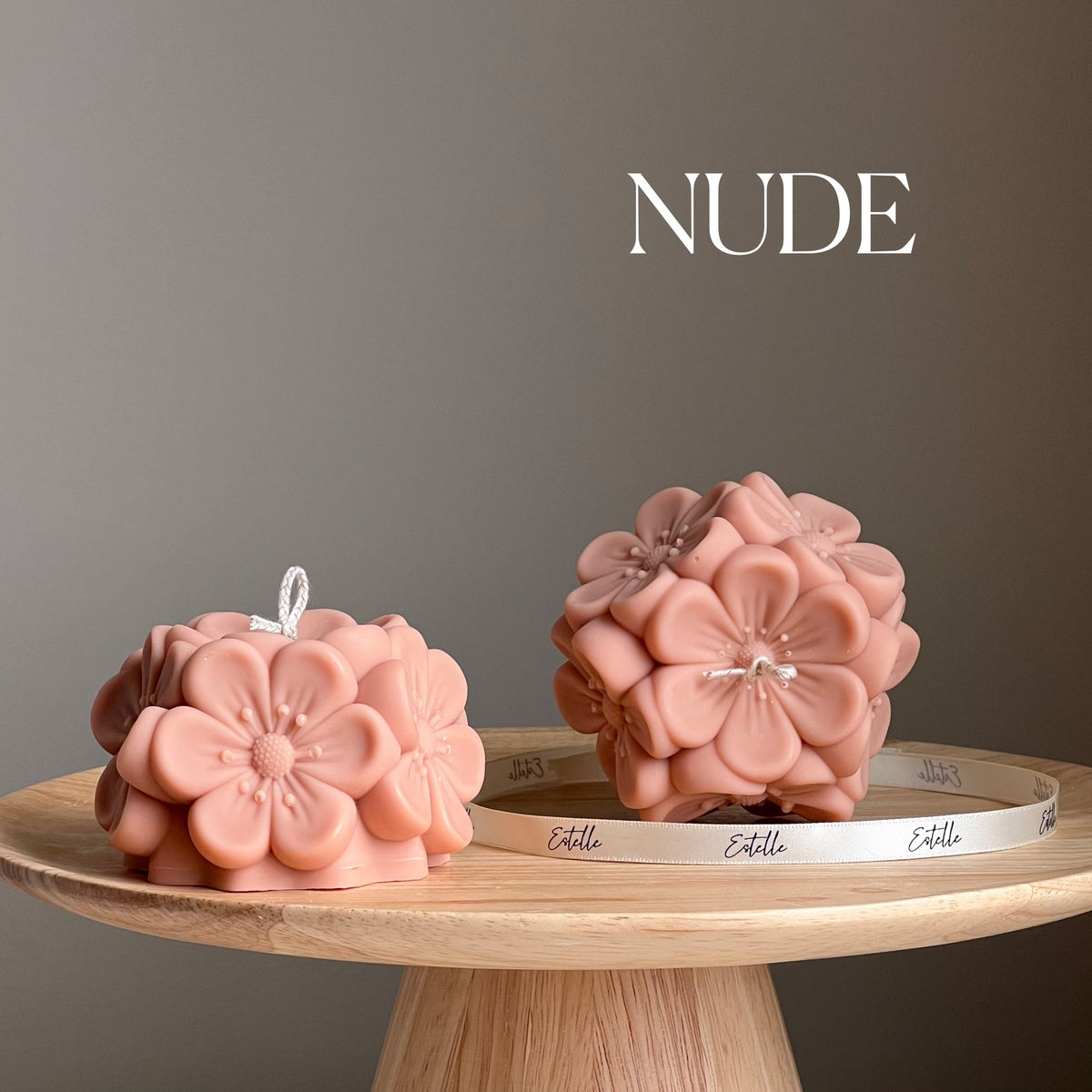 Handmade Sakura Flower Ball Candle: Vegan Soy Decor-2