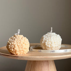 Handmade Soy Wax Gerbera Daisy Ball Candle: Decorative Candle-1