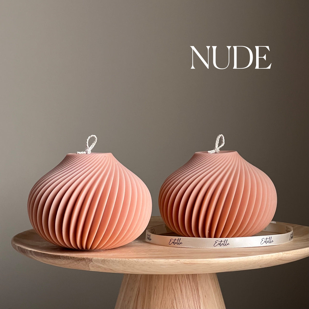 Handmade Spiral Soy Wax Candle: Minimalist Home Decor-2