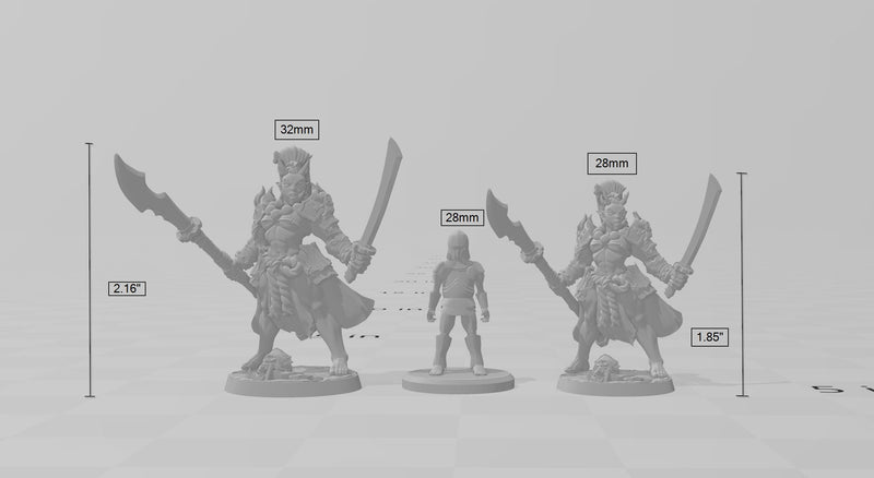 Oni Clan Orc Fighter D dnd mini - Artisan Guild | Orc | Demon | Female | Barbarian | Pathfinder | Monk | TTRPG, Wargaming, Monster, Half-Orc-2
