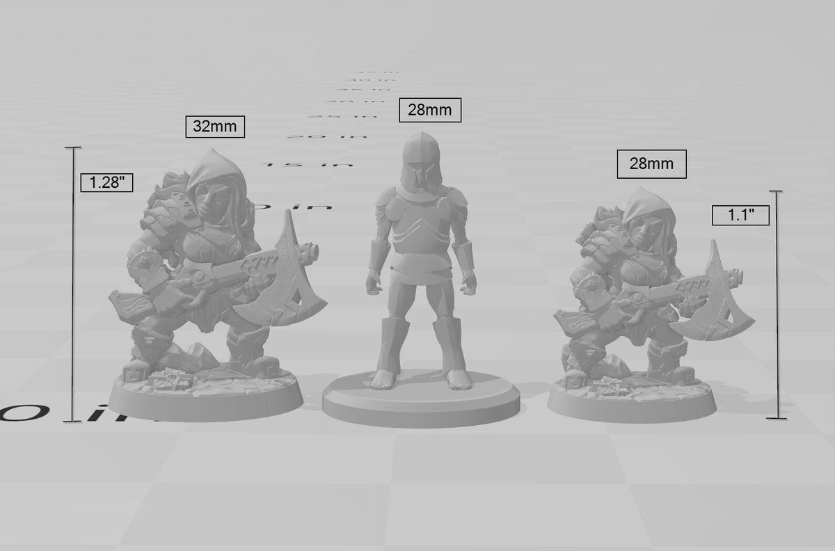 Dwarven Oathbreaker D dnd mini - Artisan Guild | Dwarf | Fighter | Female | Ranger | Artificer | Pathfinder | Wargaming | Clan |-2