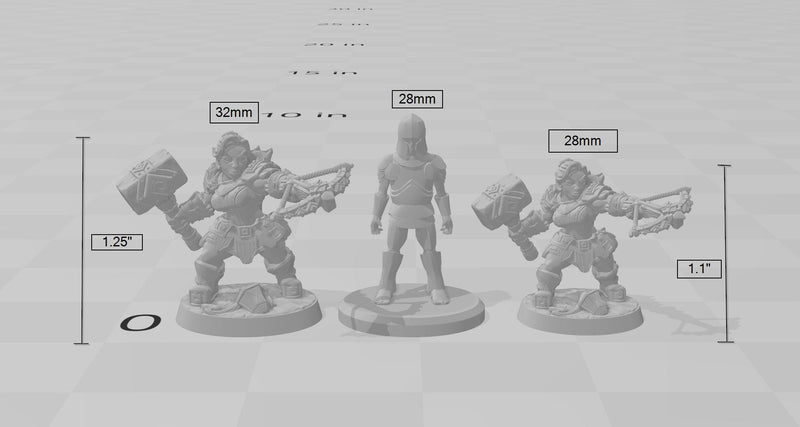 Dwarven Oathbreaker E dnd mini - Artisan Guild | Dwarf | Fighter | Female | Ranger | Artificer | Pathfinder | Wargaming | Clan |-2