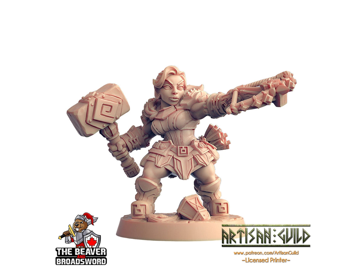 Dwarven Oathbreaker 6 Mini Set - Artisan Guild | DnD | Dwarf | Fighter | Female | Male | Ranger | Artificer | Pathfinder | Clan, Bundle-6
