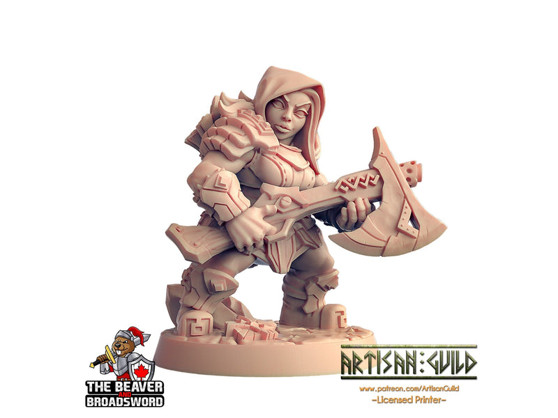 Dwarven Oathbreaker 6 Mini Set - Artisan Guild | DnD | Dwarf | Fighter | Female | Male | Ranger | Artificer | Pathfinder | Clan, Bundle-5