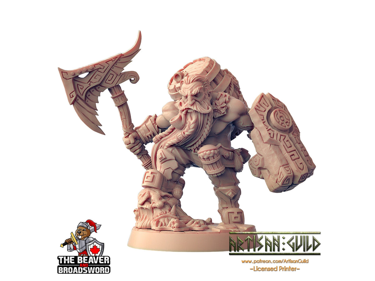 Gino Brewmaster dnd mini - Artisan Guild | Dwarf | Fighter | Male | Ranger | Barbarian | Pathfinder | Wargaming | Clan | Artificer | Beer-1