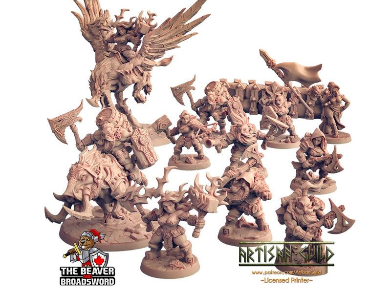 Dwarven Oathbreakers 11+1 dnd mini set - Artisan Guild | Dwarf | Fighter | Female Male | Ranger | Barbarian | Pathfinder | Bundle | pack-1