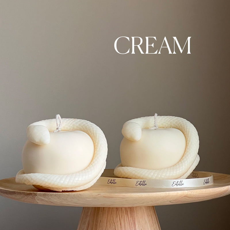 Snake Apple Soy Candle: Handmade Vegan Home Decor-2
