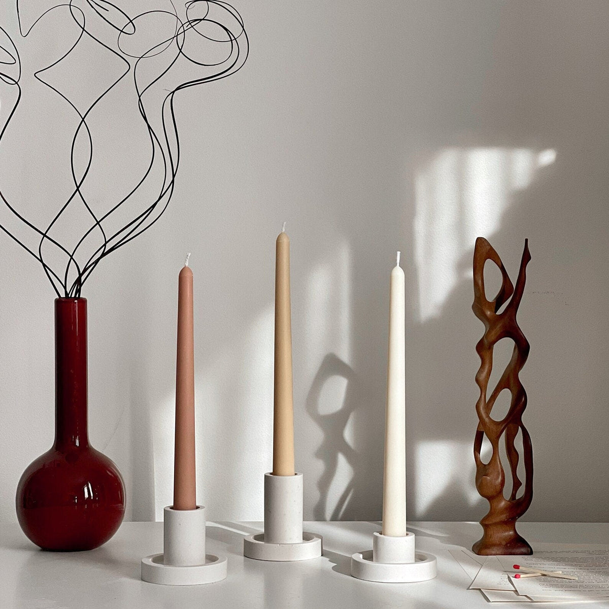 Soy Wax Taper Candle: Bulk Unscented Classic Candles, Event Decor-4
