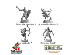 DnD 16 Elf Mini Variety Pack #1  - Artisan Guild | Elves | Ranger | Fighter | Rogue | Bundle | Pack | Barbarian | Wood | High | Drow | Unit-4