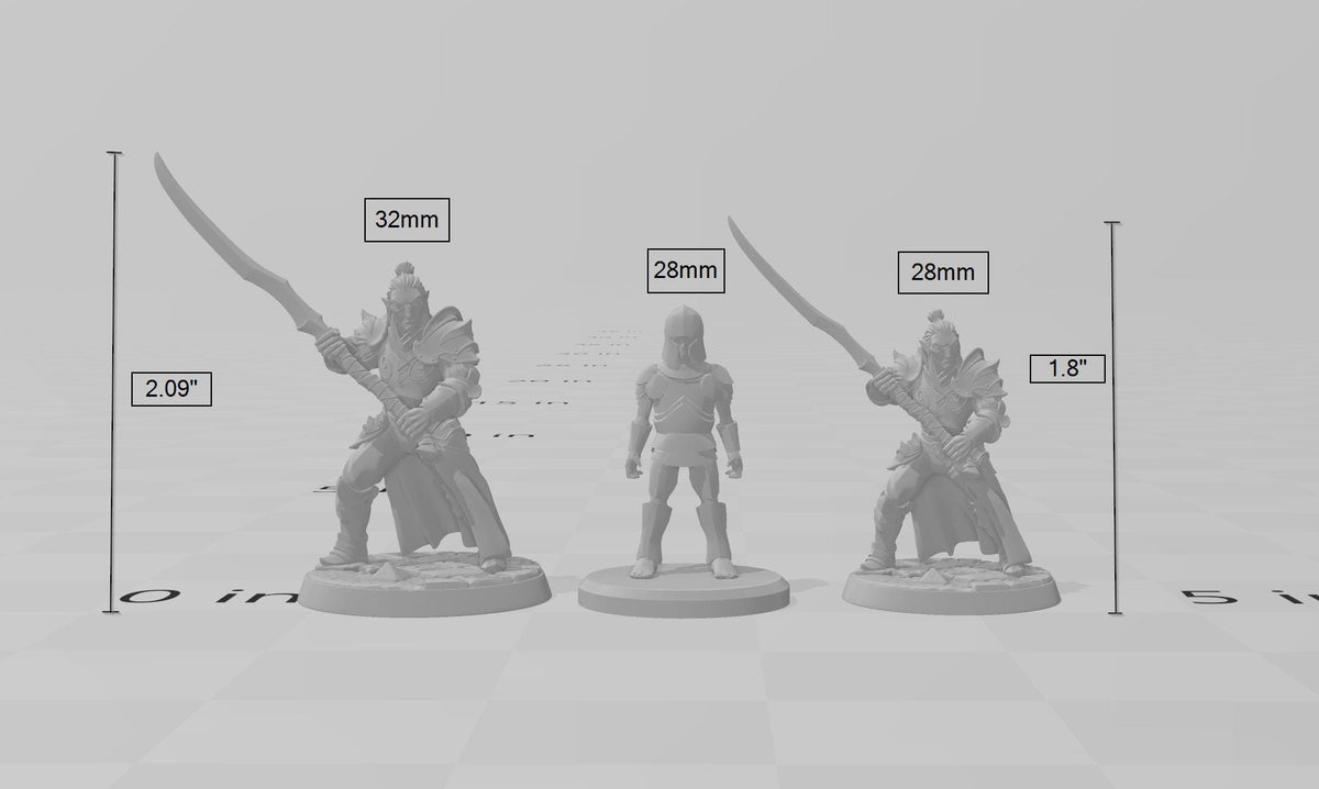 DnD 16 Elf Mini Variety Pack #1  - Artisan Guild | Elves | Ranger | Fighter | Rogue | Bundle | Pack | Barbarian | Wood | High | Drow | Unit-7