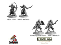 DnD 16 Elf Mini Variety Pack #1  - Artisan Guild | Elves | Ranger | Fighter | Rogue | Bundle | Pack | Barbarian | Wood | High | Drow | Unit-5