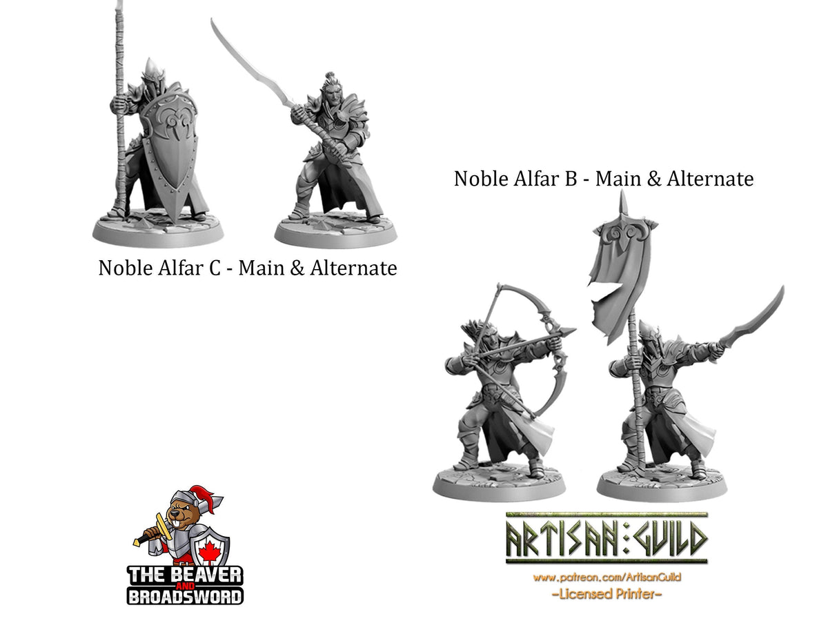 DnD 16 Elf Mini Variety Pack #1  - Artisan Guild | Elves | Ranger | Fighter | Rogue | Bundle | Pack | Barbarian | Wood | High | Drow | Unit-6