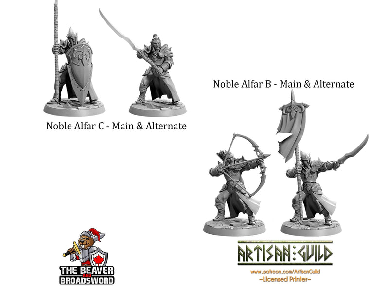 DnD 16 Elf Mini Variety Pack #1  - Artisan Guild | Elves | Ranger | Fighter | Rogue | Bundle | Pack | Barbarian | Wood | High | Drow | Unit-6
