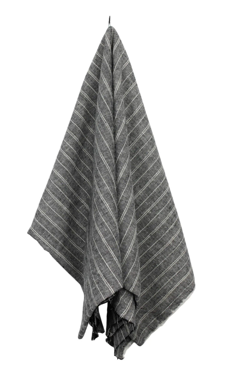 Hemp Organic Cotton Stripe Fabric: Lightweight Woven Material-9