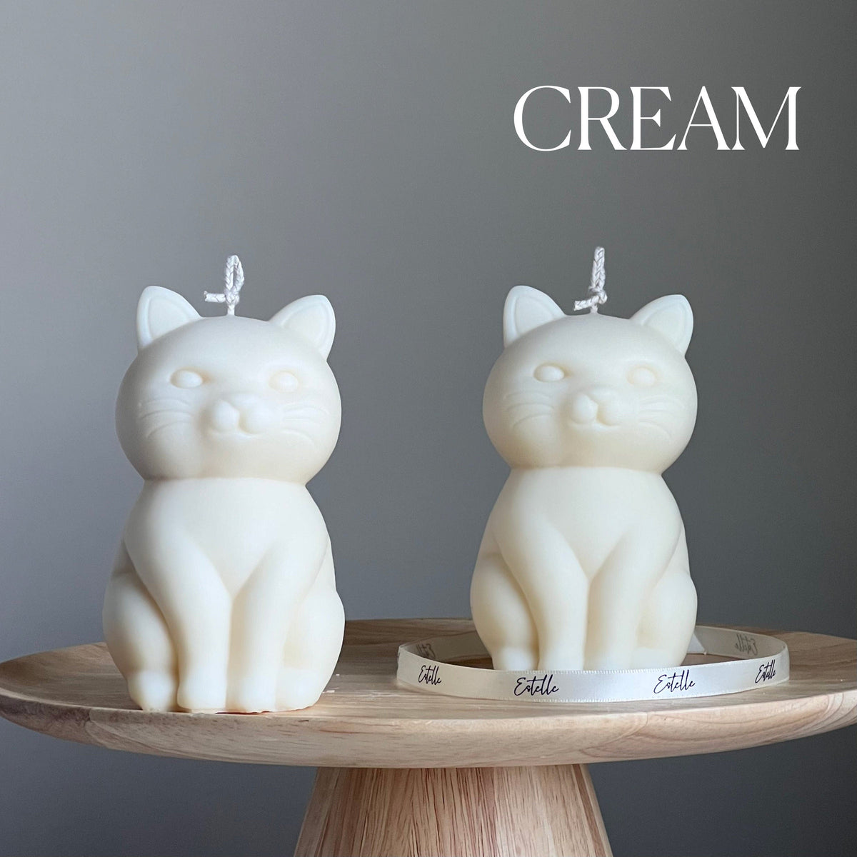 Handmade Soy Wax Cat Candle: Sculptural Home Decor Gift-3
