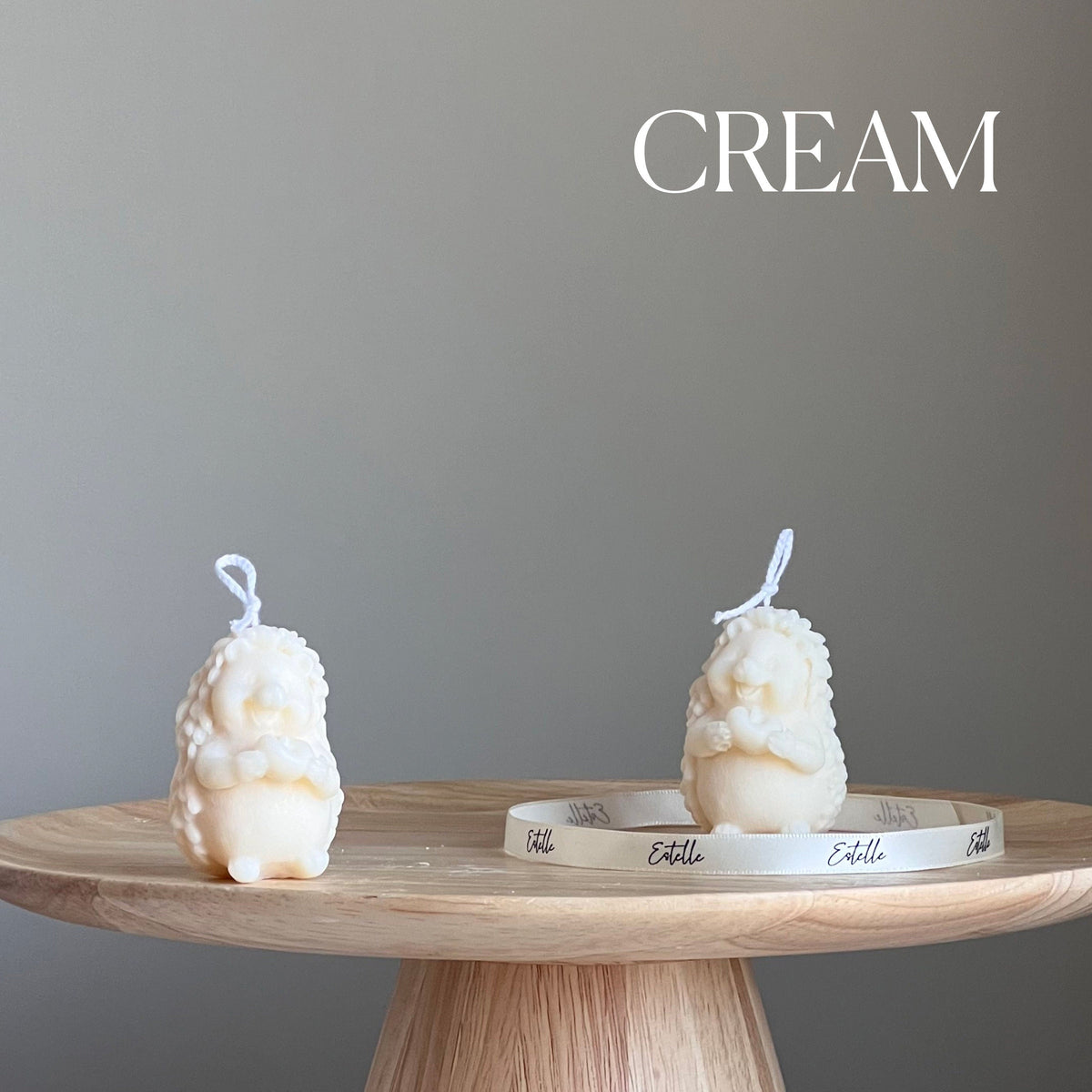 Handmade Hedgehog Soy Wax Candle | Nursery Decoration-3