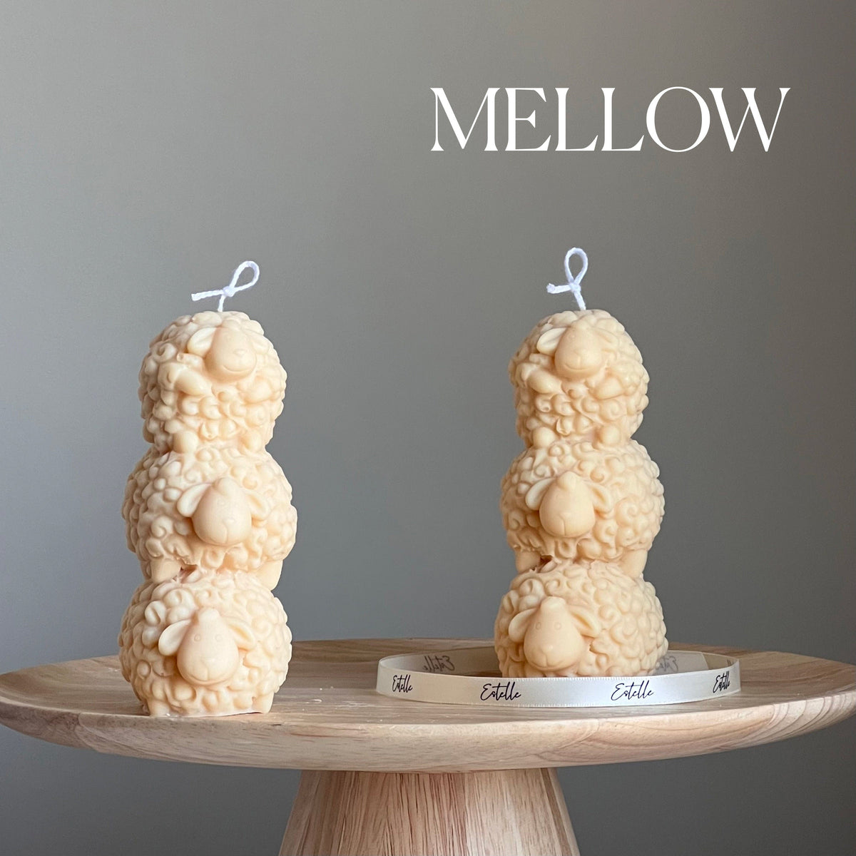 Handmade Three Sheep Soy Wax Candle | Nursery Decoration-4