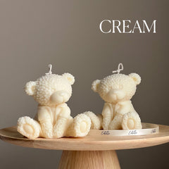 Handmade Teddy Bear Soy Wax Candle: Nursery Decor Gift-3