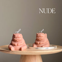 Handmade Grumpy Cat Candle: Decorative Soy Wax Pillar Candle-2