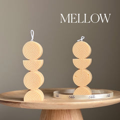 Sculptural Soy Pillar Candle: Minimalist Home Decor-4