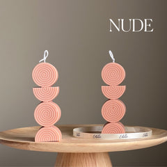 Sculptural Soy Pillar Candle: Minimalist Home Decor-2