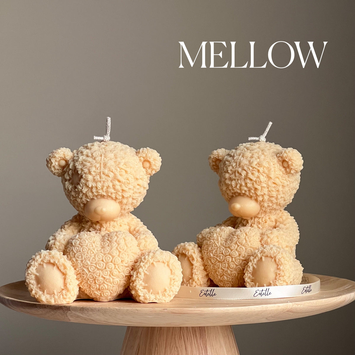 Handmade Teddy Bear Soy Wax Candle: Nursery Decor Gift-4