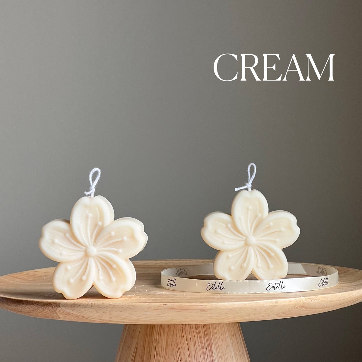Sakura Flower Candle: Scented Soy Wax Sculptural Candle-3