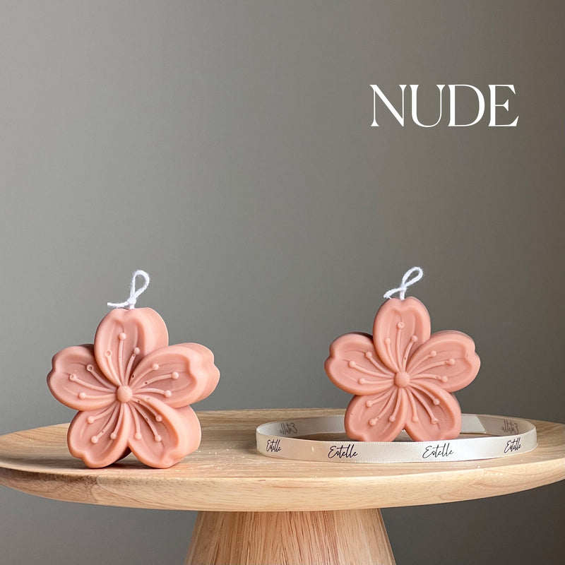 Sakura Flower Candle: Scented Soy Wax Sculptural Candle-2
