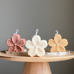 Sakura Flower Candle: Scented Soy Wax Sculptural Candle-1
