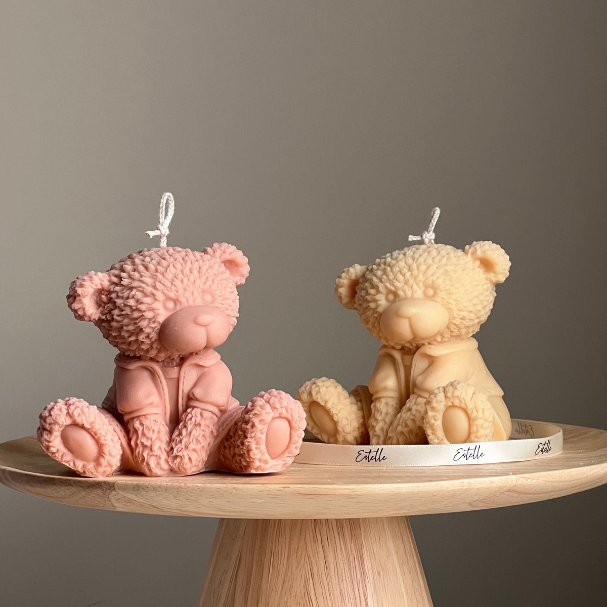 Handmade Teddy Bear Soy Wax Candle: Nursery Decor Gift-1