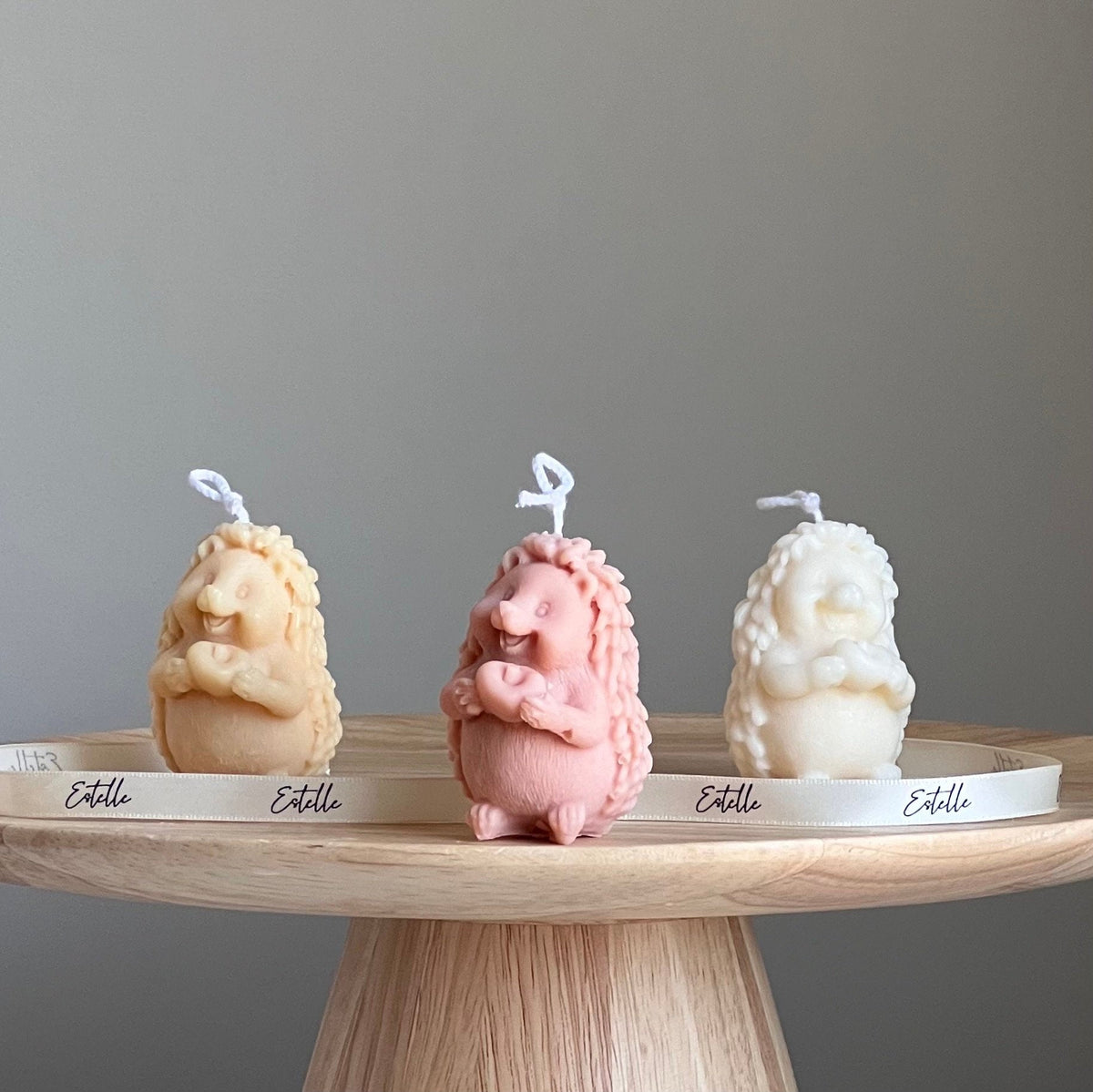 Handmade Hedgehog Soy Wax Candle | Nursery Decoration-1