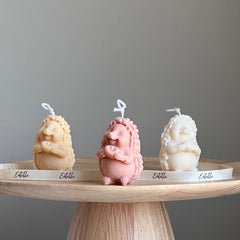 Handmade Hedgehog Soy Wax Candle | Nursery Decoration-1