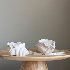 Shell Jar Soy Wax Candle | Handmade Jesmonite Vessel-1