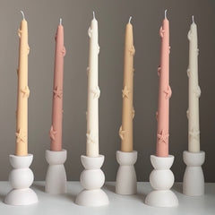 Handmade Starfish Soy Wax Taper Candle: Coastal Decor-1